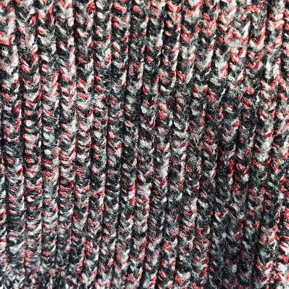 Rag & Bone Red Gray Merino Wool Blend Mock Turtleneck Sweater   Women's Size S - Picture 6 of 9